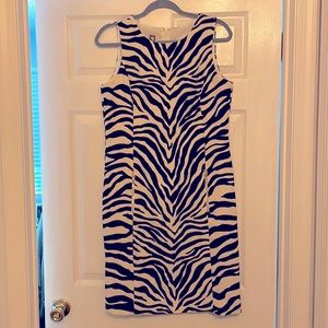 Anne Klein Zebra Print Sheath Dress, size 12